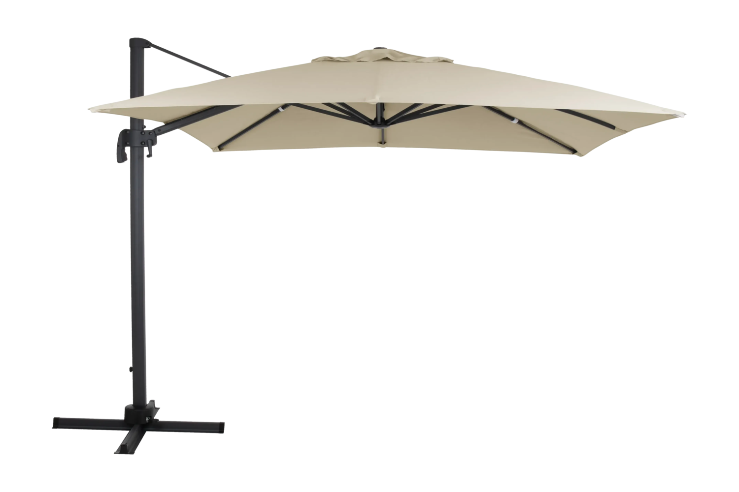 Linz hanging parasol Anthracite/khaki | Brafab